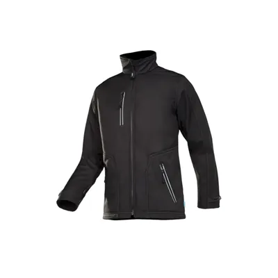 Sioen Softshell Jas Pulco Zwart – Gevoerd & Windwerend Comfort, Maat M