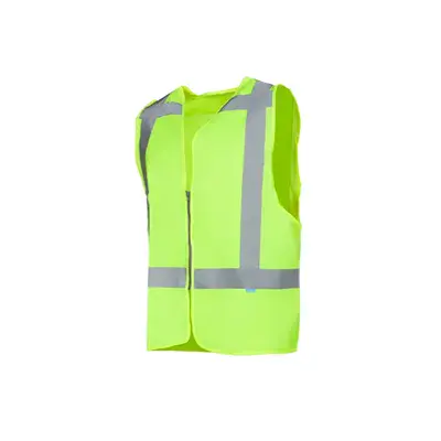 Sioen Solaka Veiligheidsgilet Fluo Geel - Reflecterend & Met Ritssluiting - Maat L