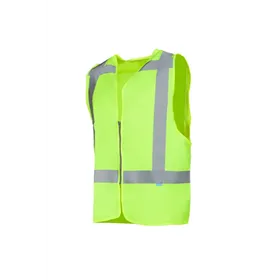 Sioen Solaka Veiligheidsgilet Fluo Geel - Reflecterend & Met Ritssluiting - Maat XL