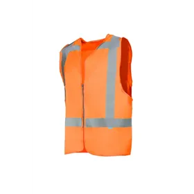 Sioen Solaka Veiligheidsgilet Fluo Oranje - Reflecterend & Met Ritssluiting - Maat S