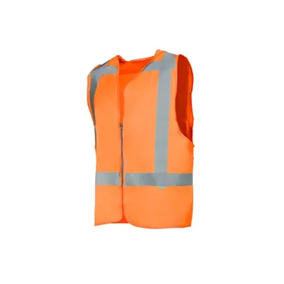 Sioen Solaka Veiligheidsgilet Fluo Oranje - Reflecterend & Met Ritssluiting - Maat S