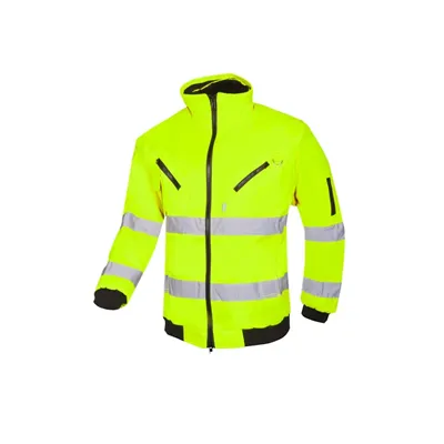 Sioen SPARROW 029A Winterjas Fluo Geel - Gevoerd, Afneembare Bontkraag, Maat L
