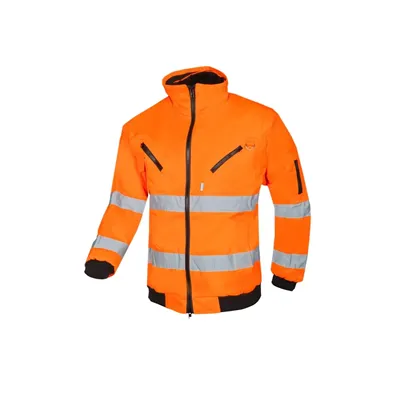 Sioen SPARROW 029A Winterjas Fluo Oranje - Gevoerd, Afneembare Bontkraag, Maat M