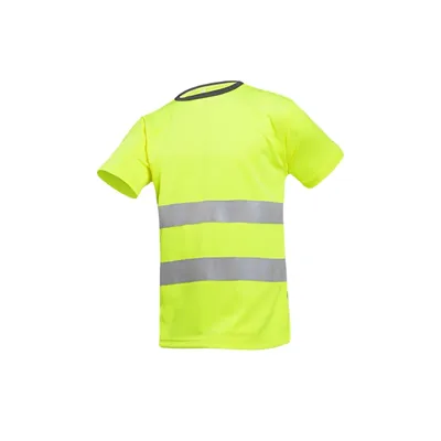 Sioen T-shirt Cartura Fluo Geel - Reflecterend, Sneldrogend & Comfortabel - Maat M