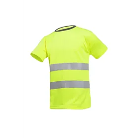 Sioen T-shirt Cartura Fluo Geel - Reflecterend, Sneldrogend & Comfortabel - Maat S