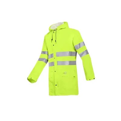 Sioen Unzen Regenjas Fluo Geel - Lichtgewicht, Waterdicht & Ademend - Maat XL