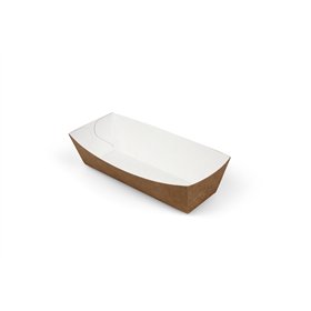 Snack Boxs A7 Brown White Cardboard 90 x 70 x 35mm