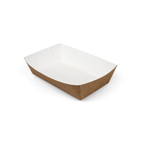 Snack Boxs A50 Brown White Cardboard 160 x 110 x 40mm
