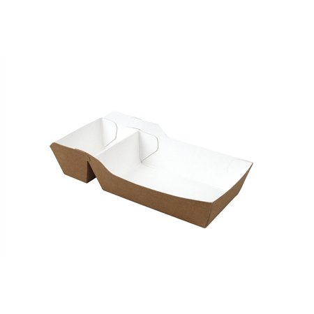 Snackbakjes A9 + 1 (A22) Bruin Karton Wit 160 x 65 x 35mm