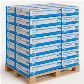 CMT Nitrile Gloves Blue PF – Pallet 54×1000 (Size Mix)