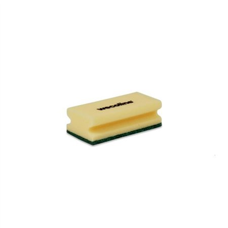Scouring pad with grip 14x7x45cm yellow/green