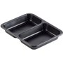Menu trays PP Sealable 2-compartments Black M20/30 227 x 178 x 32mm