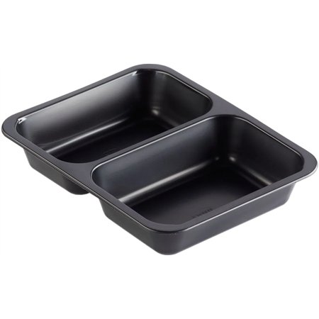 Menu trays PP Sealable 2-compartments Black M20/40 227 x 178 x 40mm