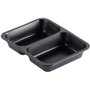Menu trays PP Sealable 2-compartments Black M20/40 227 x 178 x 40mm