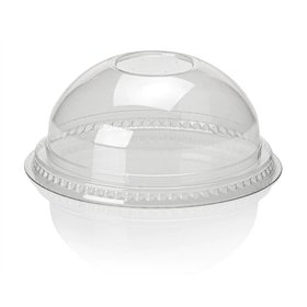 Dome Lid Ø78 mm rPET – Clear Without Hole