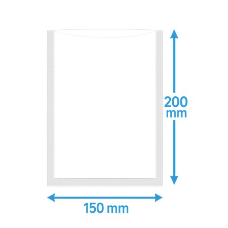 Vacuum side seal bags PA/PE 150x200mm 90my 1000 pieces