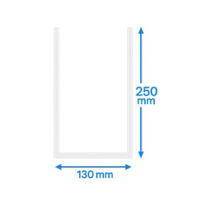 Vacuum side seal bags PA/PE 130x250mm 90my 1000 pieces 1000 pieces