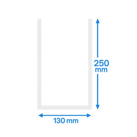 Vacuum side seal bags PA/PE 130x250mm 90my 1000 pieces 1000 pieces