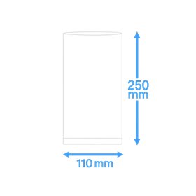 Vacuum Tube Bags PA/PE 110x250mm 90my 1000 pieces