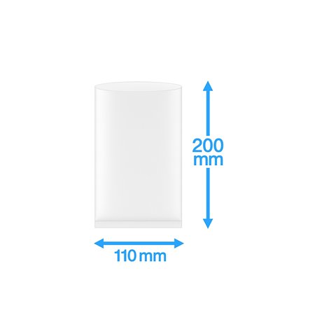 Vacuum Tube bags PA/PE 110x200mm 90my 1000 pieces