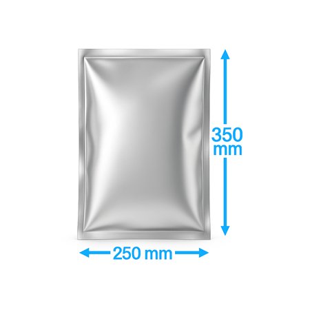 Vacuum Bags Two Sides Silver PET PE Side Weld 250 x 350mm 82my 1000 pieces