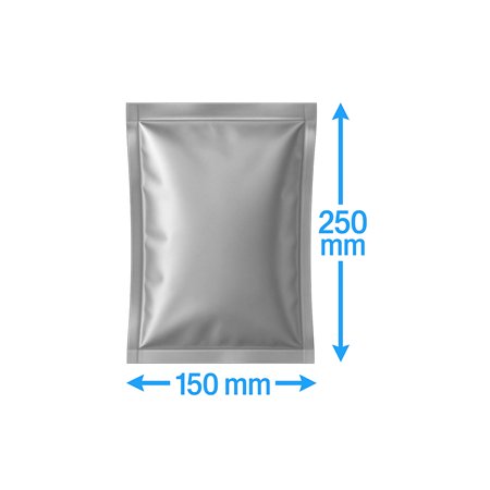 Vacuum Bags Two Sides Silver PET PE Side Weld 150 x 250mm 82my 1000 pieces