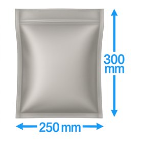 Vacuümzakken Twee Zijden Zilver Pet PE Zijlas 250 x 300mm 82my 1000 stuks