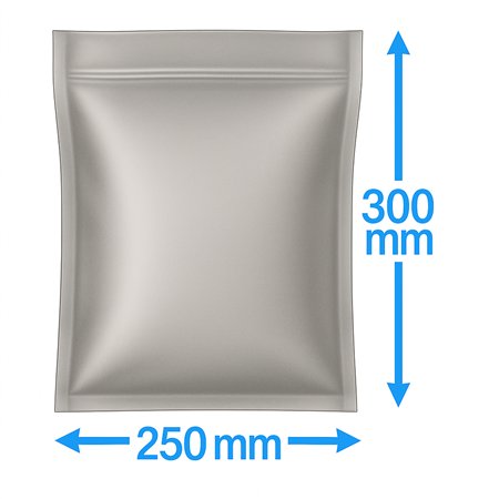 Vacuümzakken Twee Zijden Zilver Pet PE Zijlas 250 x 300mm 82my 1000 stuks