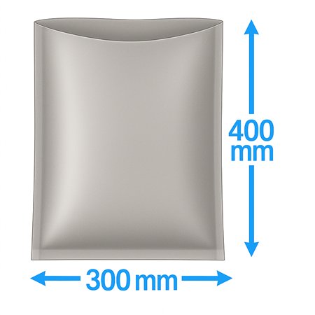 Vacuum Bags Two Sides Silver PET PE Side Weld 300 x 400mm 82my 1000 pieces
