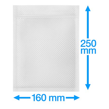 Vacuum Bags With Structure Side Seal 160 x 250mm 90my 2400 pieces
