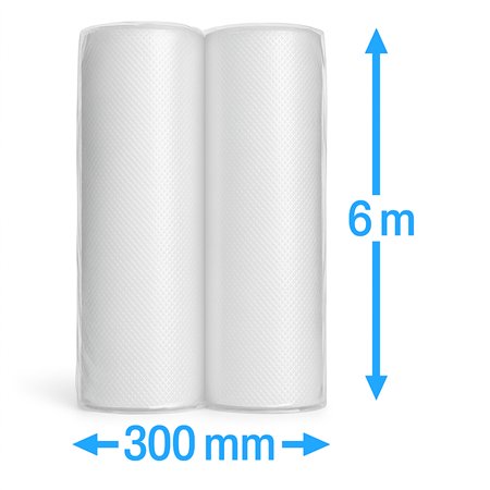 Vacuum Foil With Structure Side Sealing ON A ROLL 300mm x 6 Meter 90my