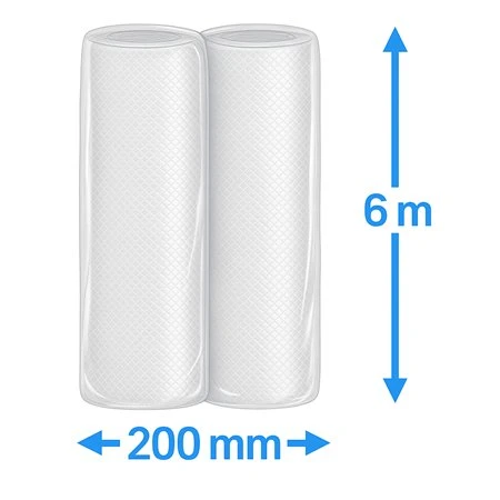 Vacuum Foil With Structure Side Sealing ON A ROLL 200mm x 6 Meter 90my