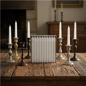Crown Candles White 100% Stearin Ø 23 x 240mm