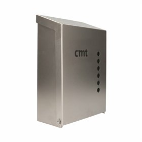 CMT wall holder for Z-fold paper towels made of stainless steel
