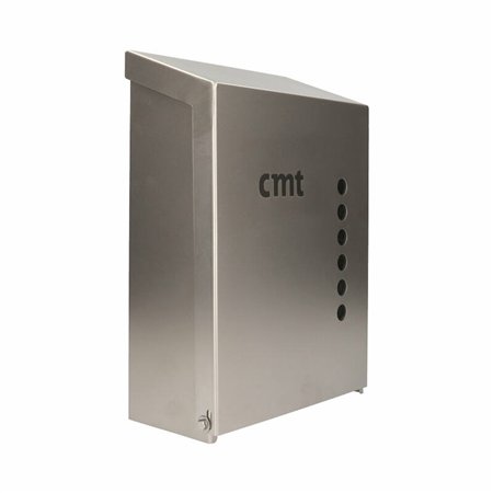 CMT wall holder for Z-fold paper towels made of stainless steel