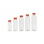 rPET Bottles 1000ml Clear with Orange HDPE Cap