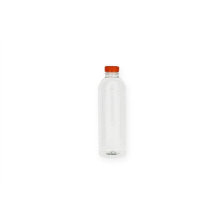rPET Flessen 1000ml Transparant met Oranje HDPE Dop