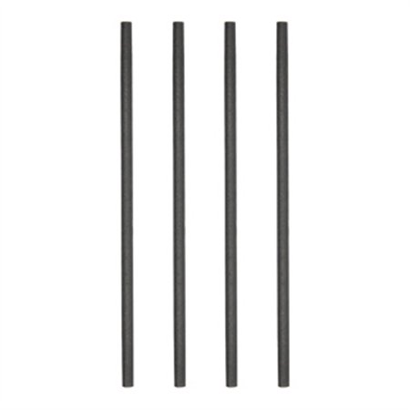 Straws Ø8mm x 23cm Black – Extra Strong for Smoothies & Milkshakes