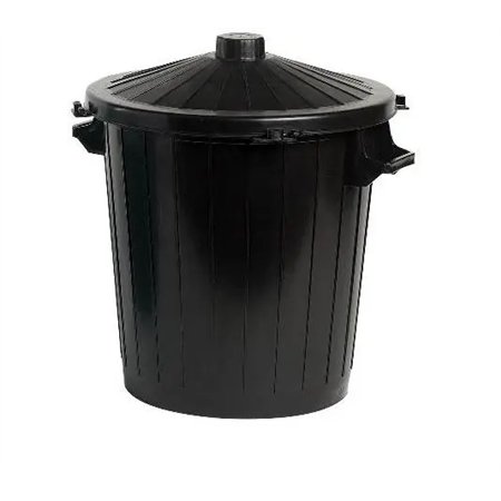 Garbage bin Round Black 95 Liter