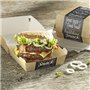 Hamburger Box Cardboard “Good Food” 100 x 100 x 70mm FSC Brown