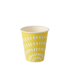 Cardboard Milkshake Cups 300ml Ø90mm x 100mm Yellow “Sunrise”