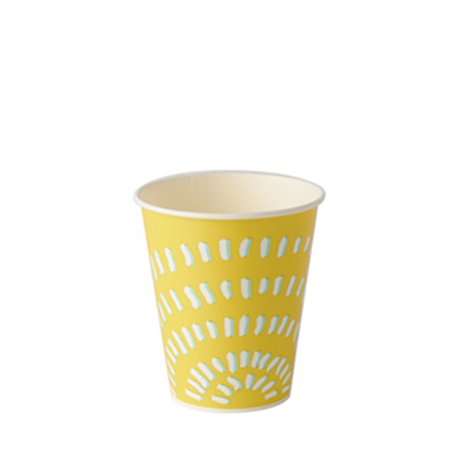 Milkshake Bekers Karton 300ml Ø90mm x 100mm Geel “Sunrise”