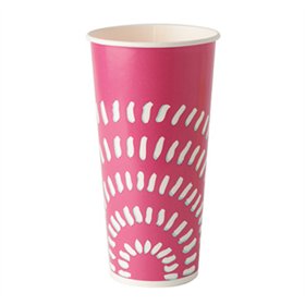 Cardboard Milkshake Cups 500ml Ø89mm x 168mm Pink “Sunrise”