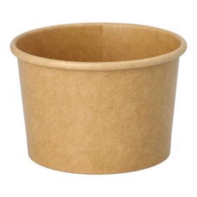 Cardboard Ice Cream Cups Round 150ml Ø86mm x 52mm Brown
