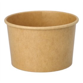 Cardboard Ice Cream Cups Round 200ml Ø95mm x 60mm Brown