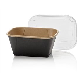 Saladebak 250cc Kraft/Zwart Karton 108-Serie 110 x 80 x 49mm