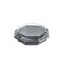 Octaview Schalen PS Zwart + Vaste Deksels Transparant Ø 190 x 60mm