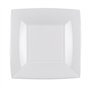 Dessertborden herbruikbaar Goldplast PP 18 x 18 x 1,96cm Wit - Horecavoordeel.com