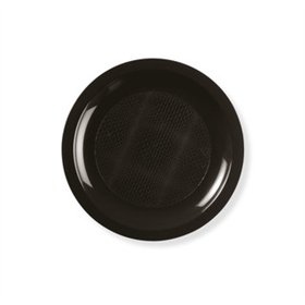 Dessertborden herbruikbaar Goldplast PP Ø 18,5cm Zwart - Horecavoordeel.com