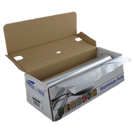 Aluminiumfolie 30cm x 200 m 14my in dispenser doos